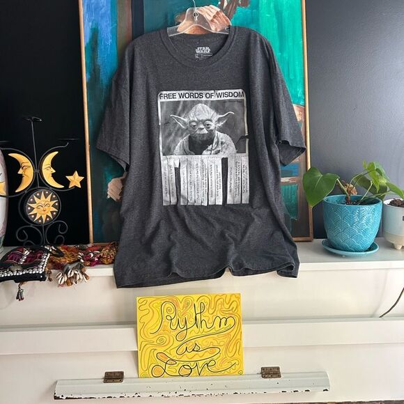 Star Wars Gray Yoda Wisdom Tee XL - Picture 3 of 15